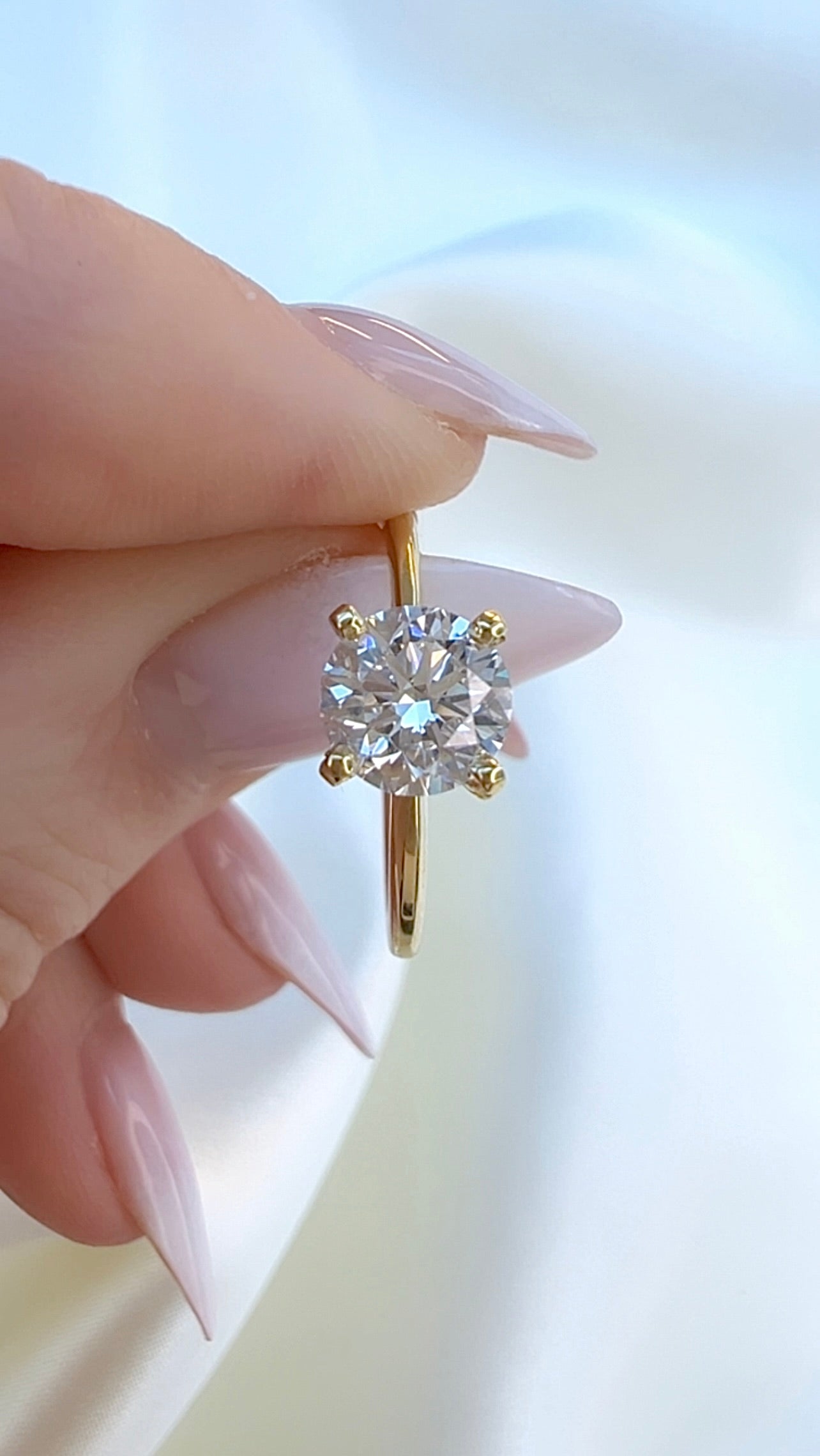 1.24CT Round Brilliant Cut Lab Diamond Ring