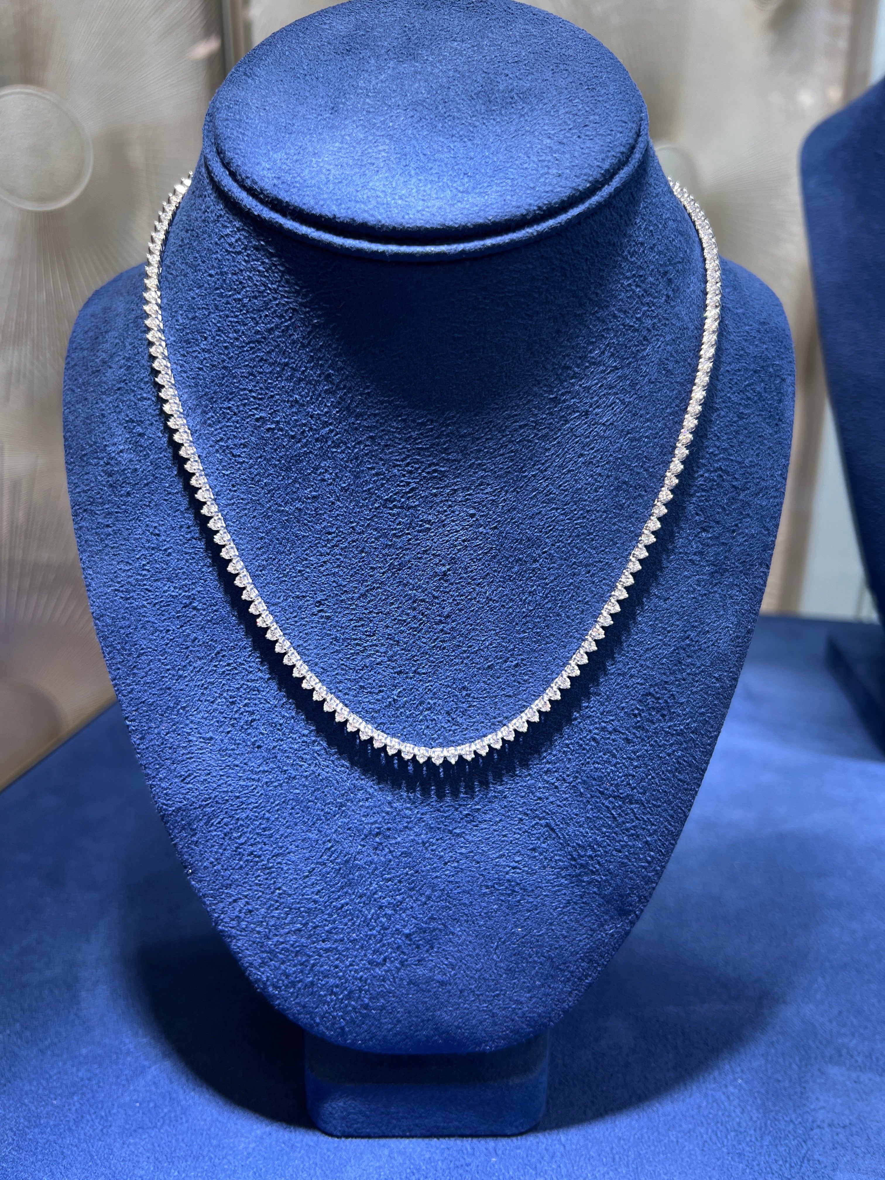 5.70CTW Round Brilliant Lab Diamond Tennis Necklace