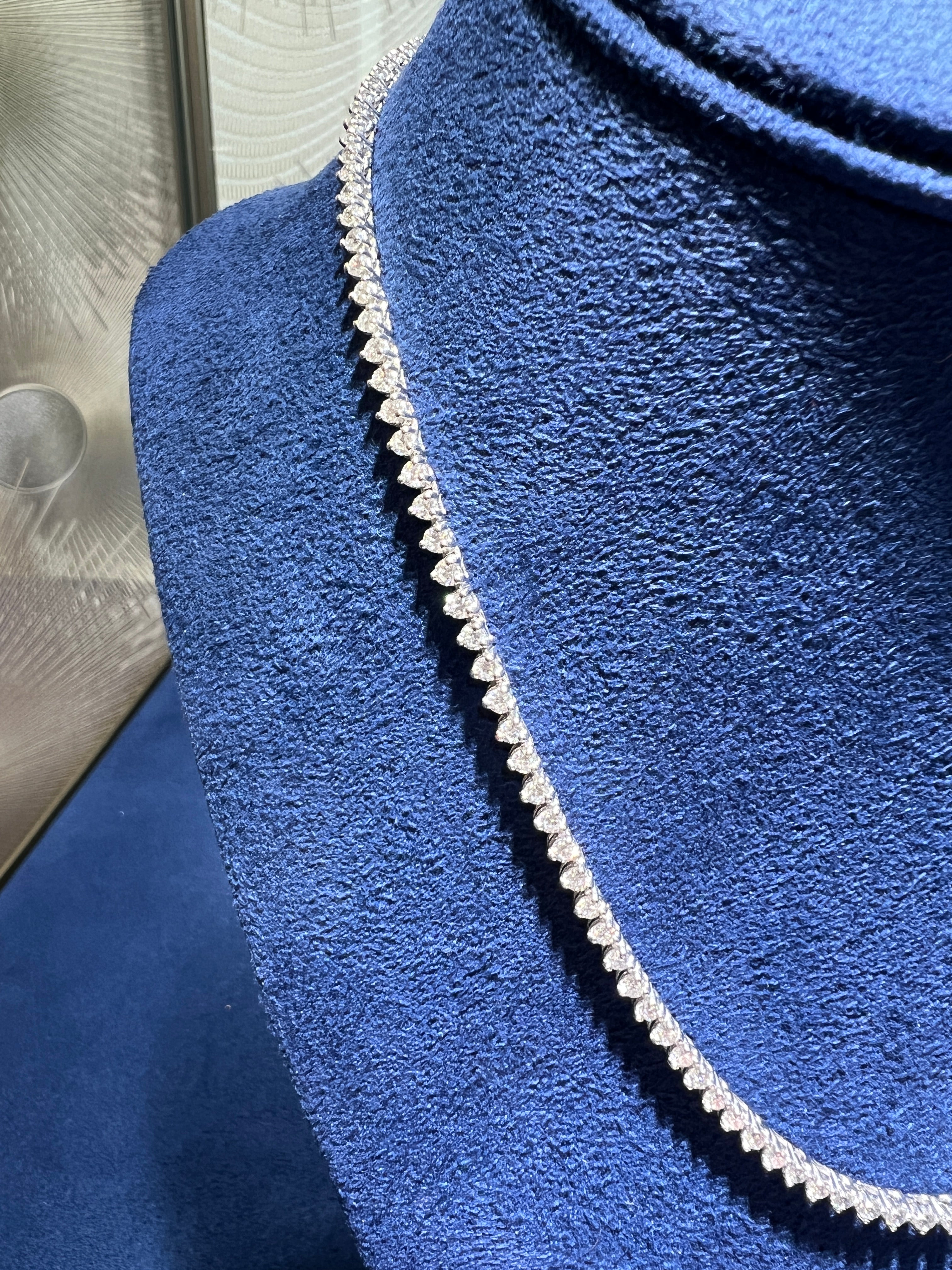 5.70CTW Round Brilliant Lab Diamond Tennis Necklace