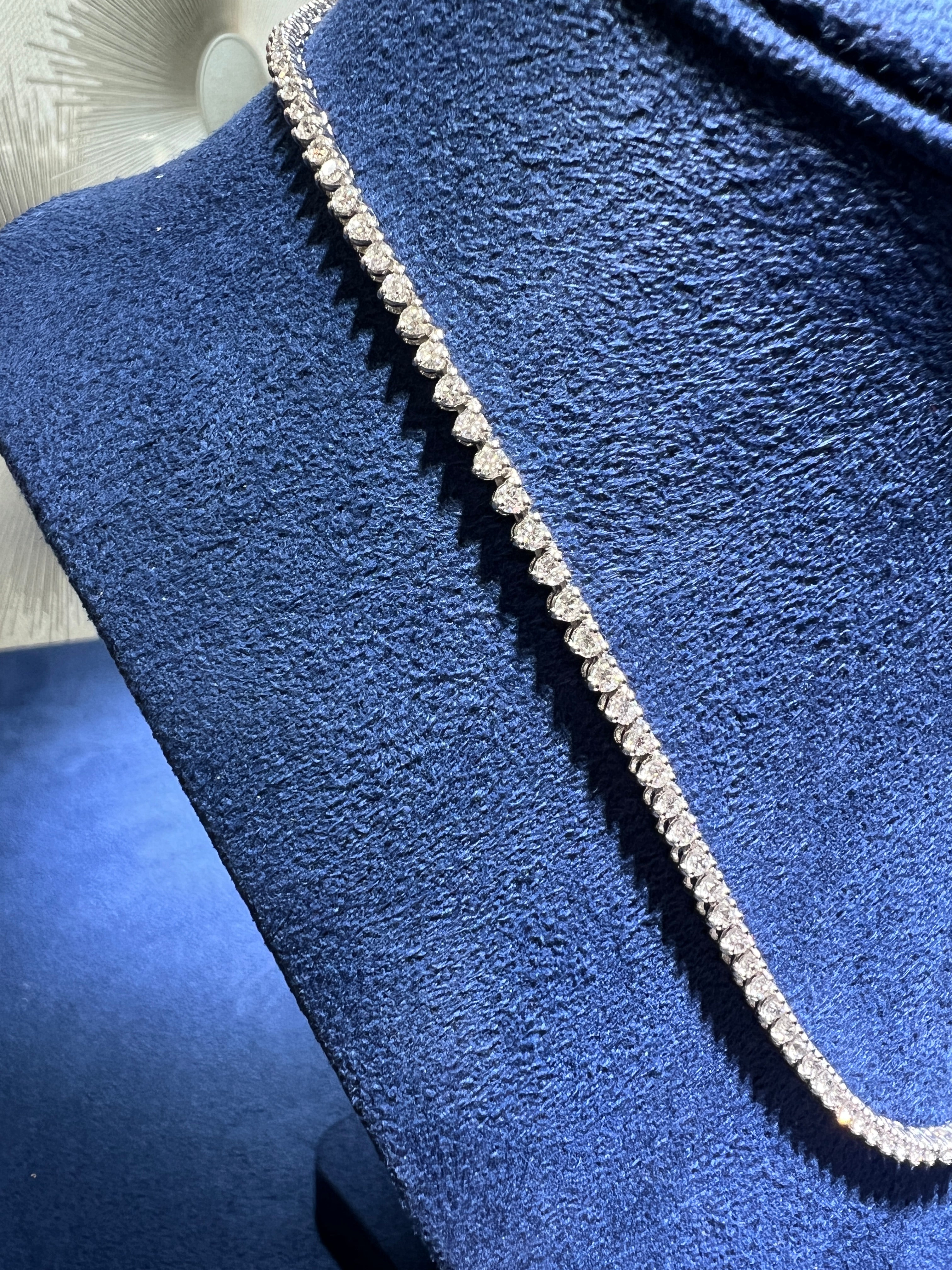 5.70CTW Round Brilliant Lab Diamond Tennis Necklace