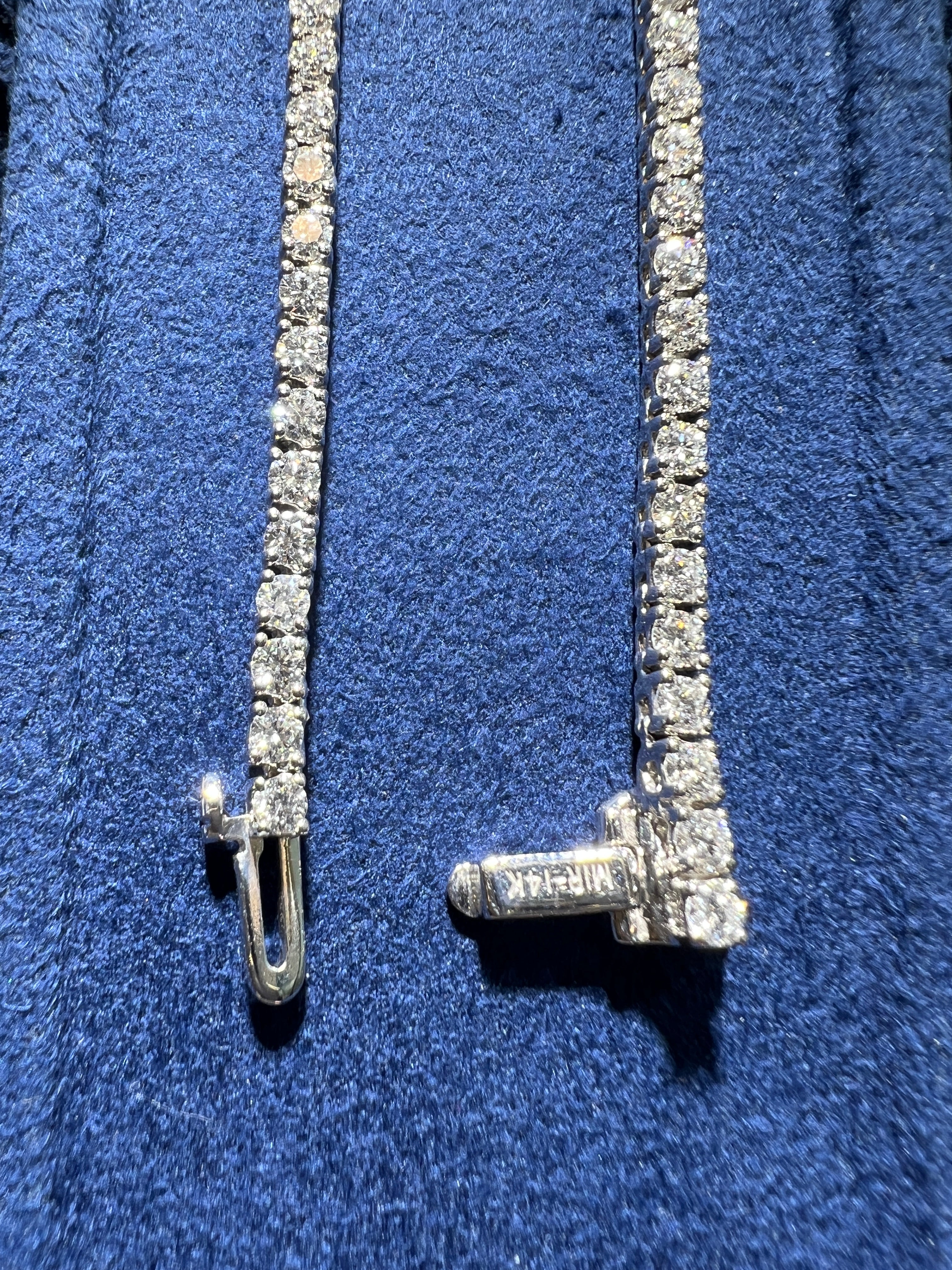 10.75CTW Round Brilliant Lab Diamond Rivière Necklace