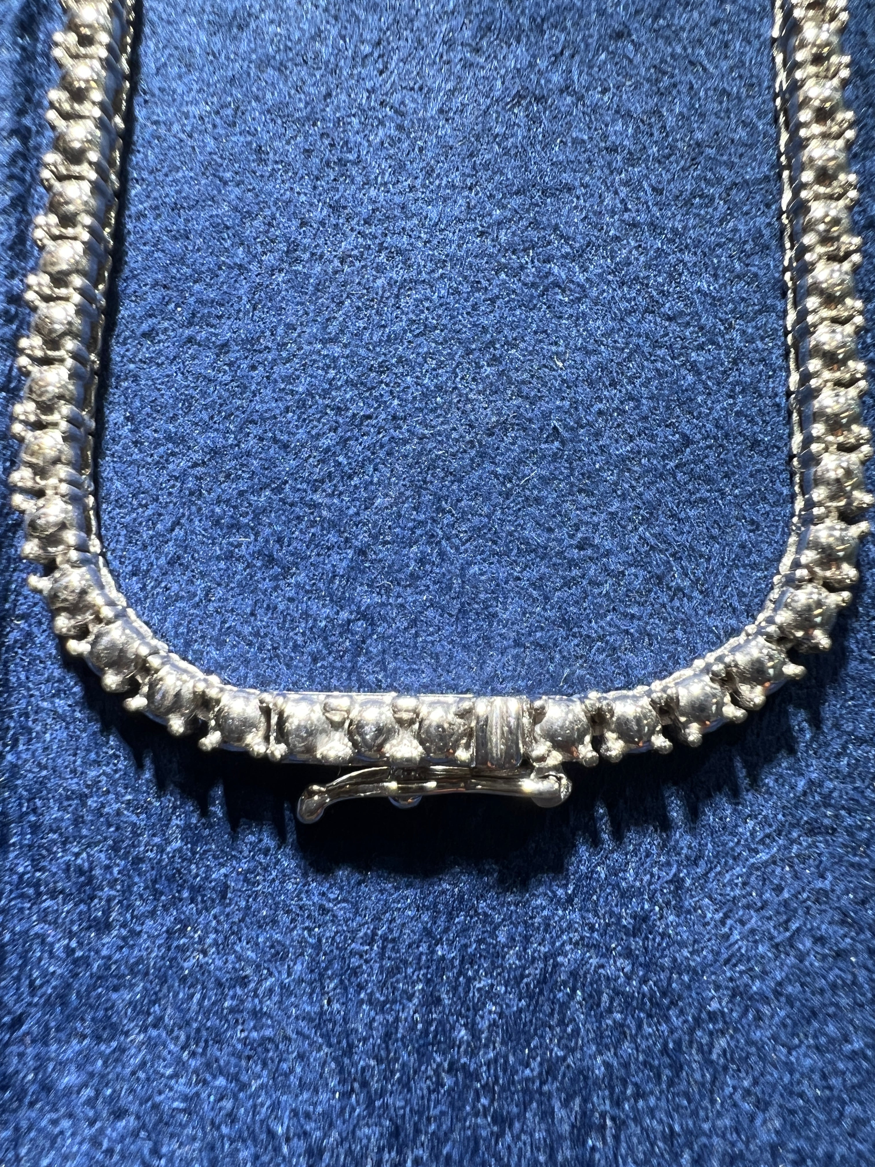 8.01CTW Lab Diamond Double Strand Lariat Necklace