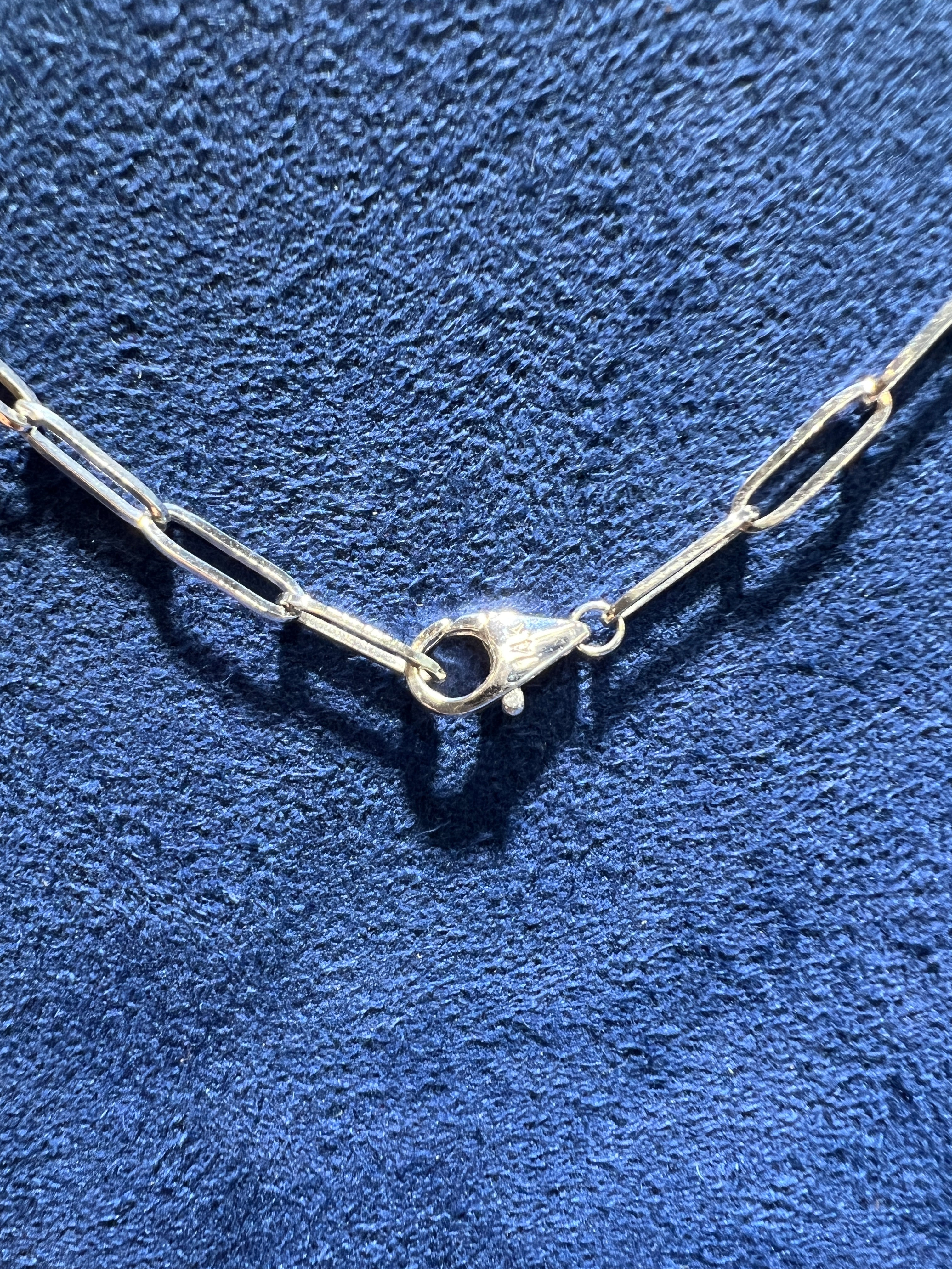 0.80CTW Paper Clip Chain Lab Diamond Tennis Necklace