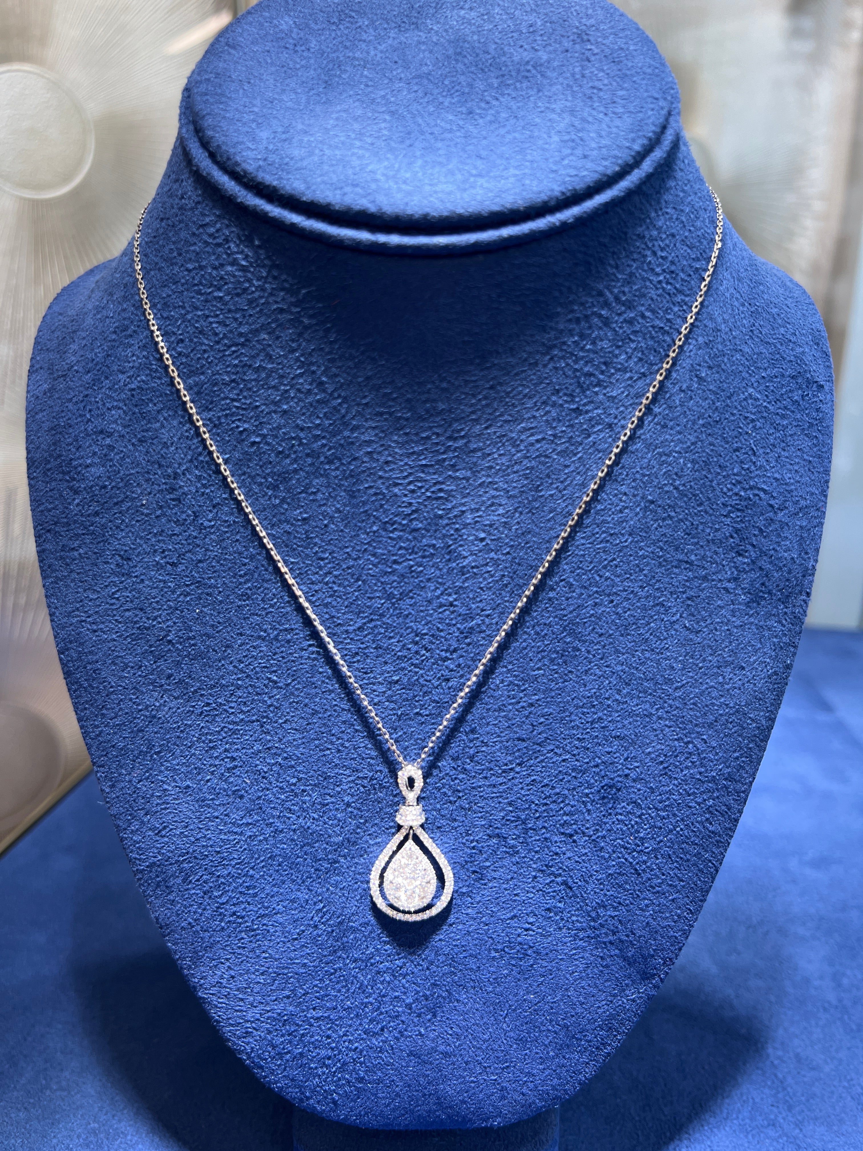 Diamond Double Drop Pendant