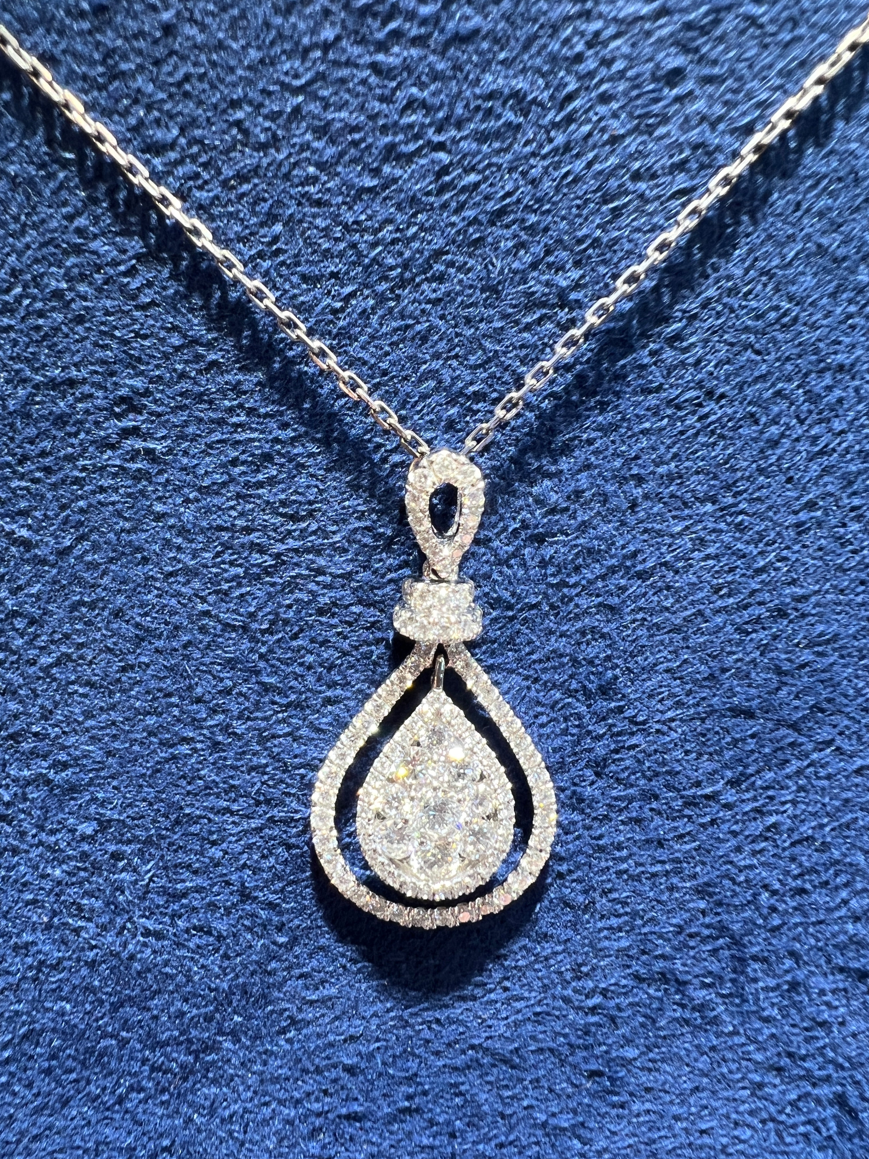 Diamond Double Drop Pendant
