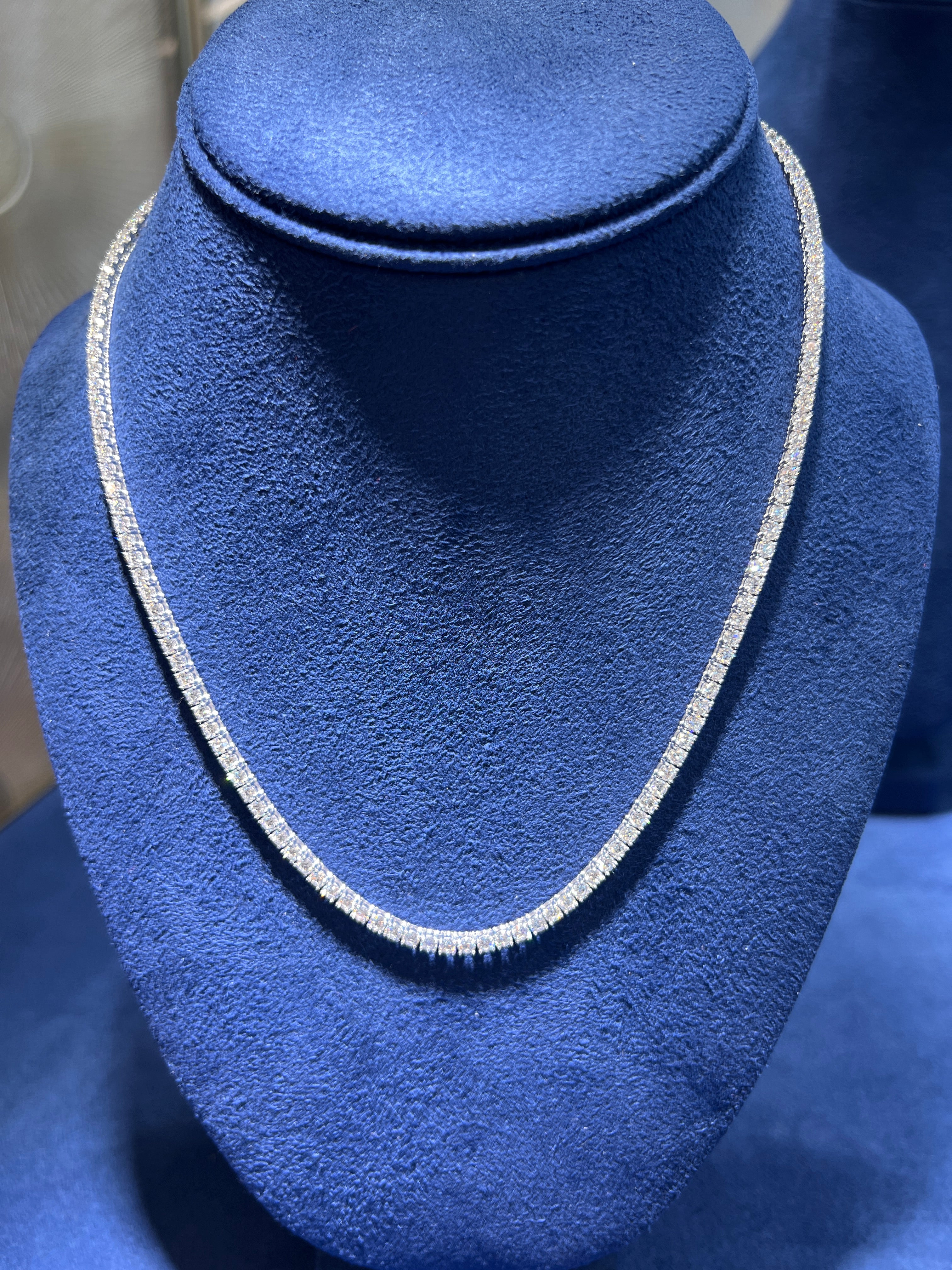 11.20CTW Round Brilliant Lab Diamond Tennis Necklace