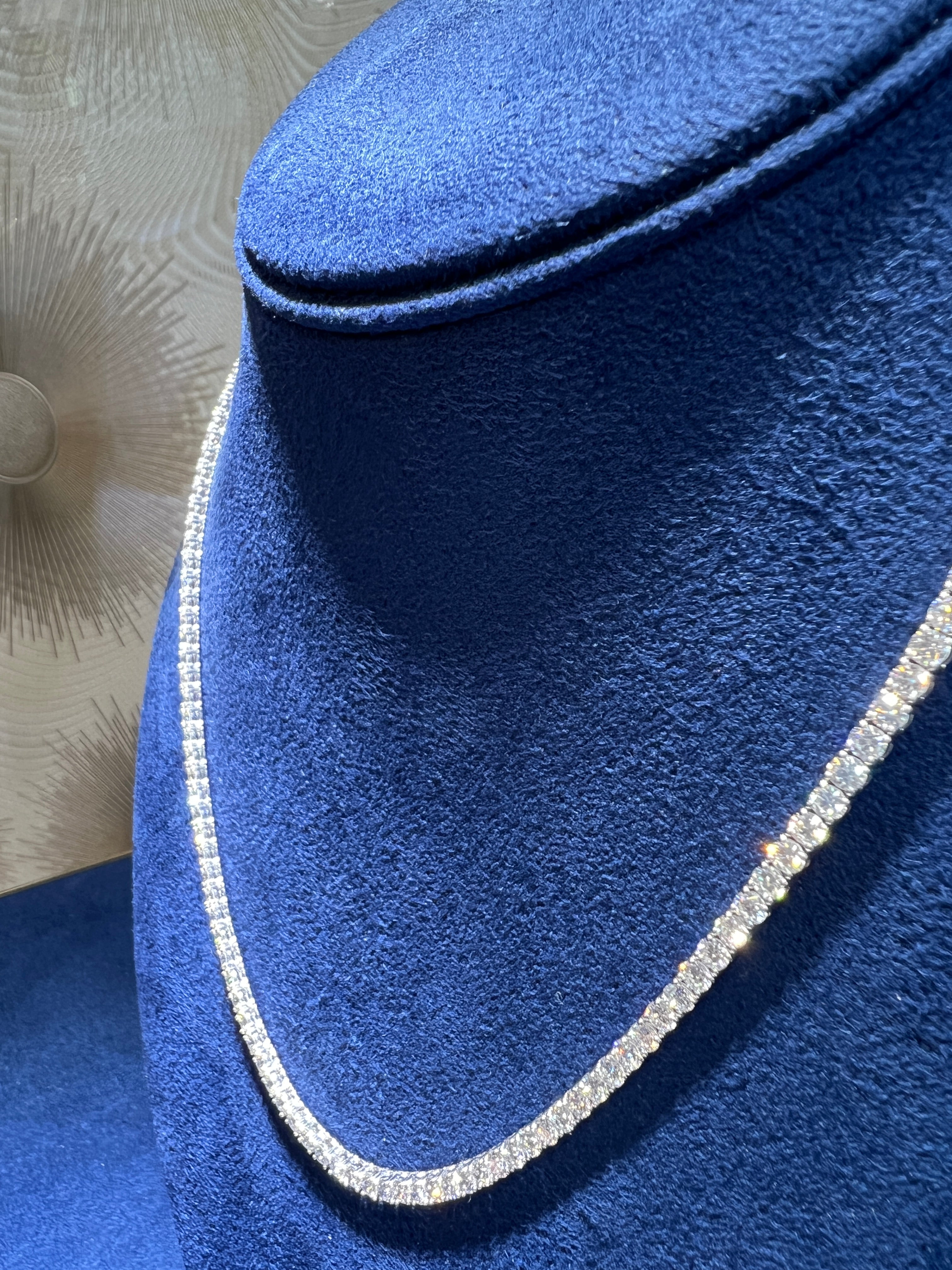 11.20CTW Round Brilliant Lab Diamond Tennis Necklace