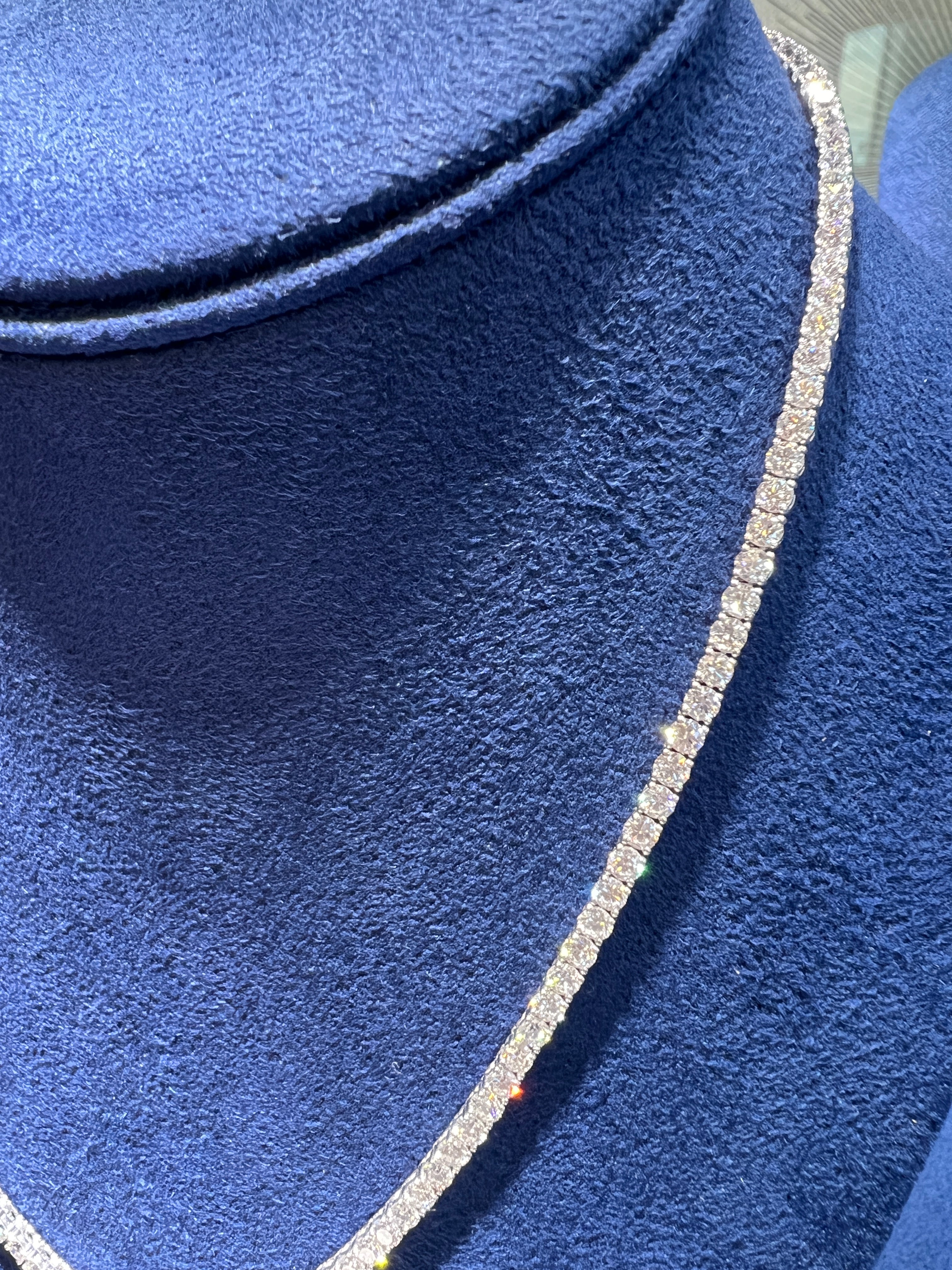 11.20CTW Round Brilliant Lab Diamond Tennis Necklace