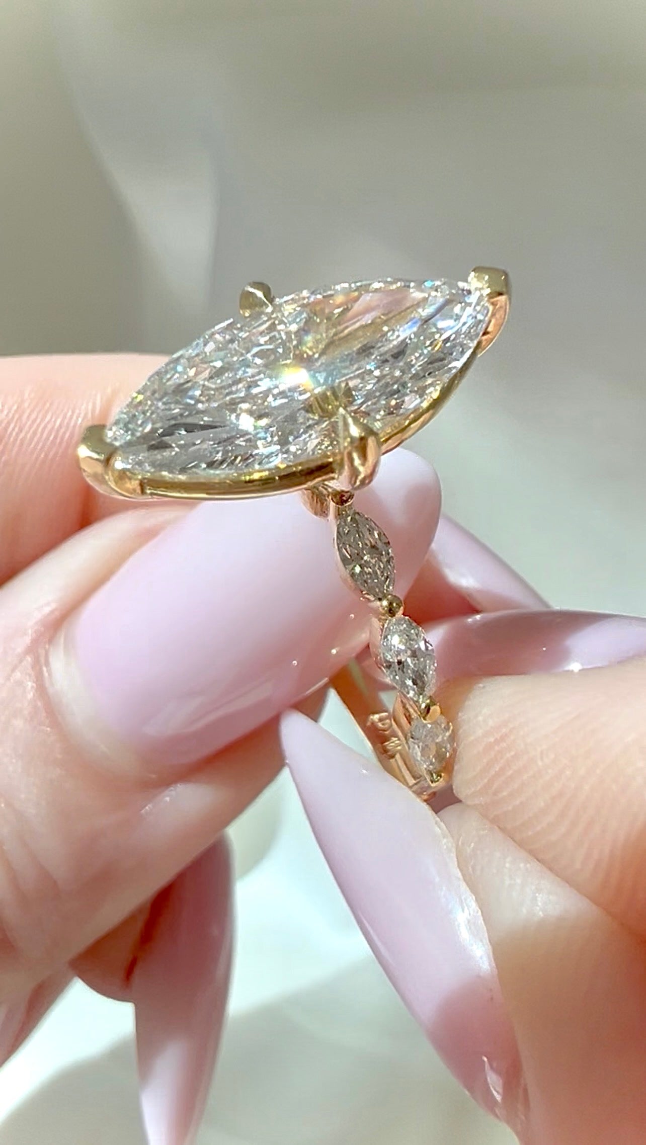 Marquise Lab Diamond Engagement Ring Luxury Diamonds