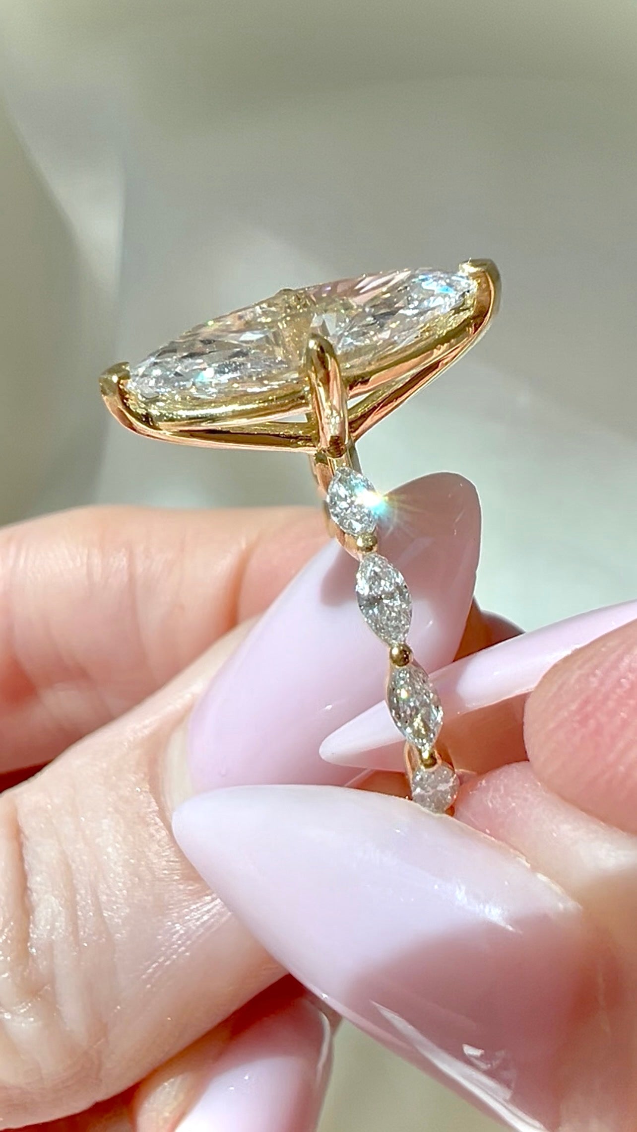 Marquise Lab Diamond Engagement Ring Luxury Diamonds