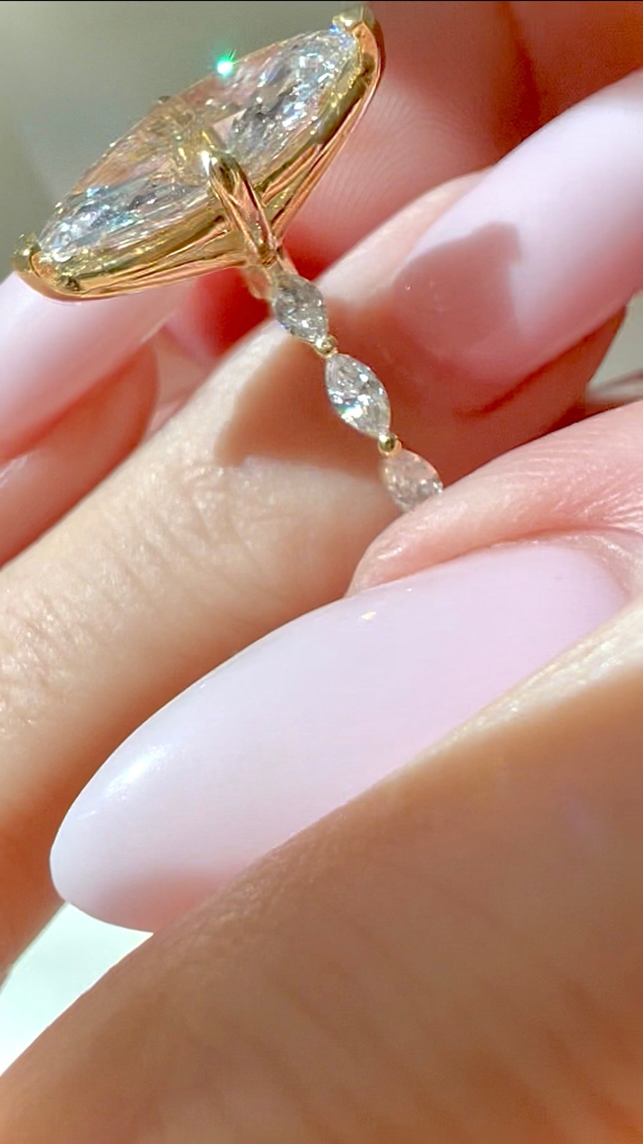 Marquise Lab Diamond Engagement Ring Luxury Diamonds
