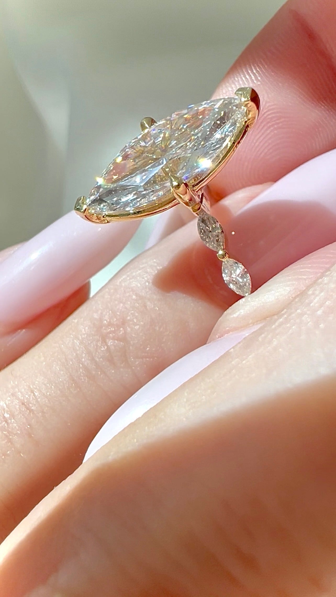 Marquise Lab Diamond Engagement Ring Luxury Diamonds