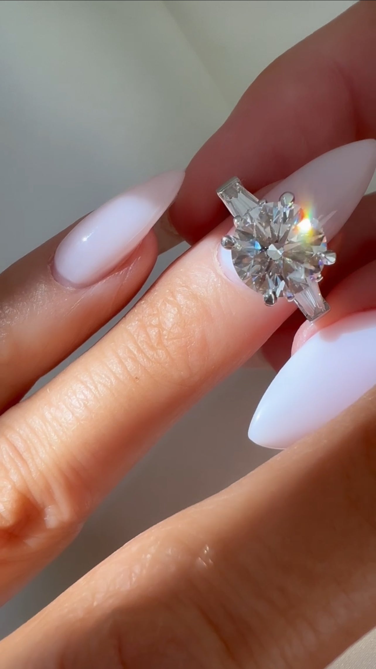 3.06CT Total Weight Round Brilliant Cut Lab Diamond Three Stone Ring Luxury Diamonds