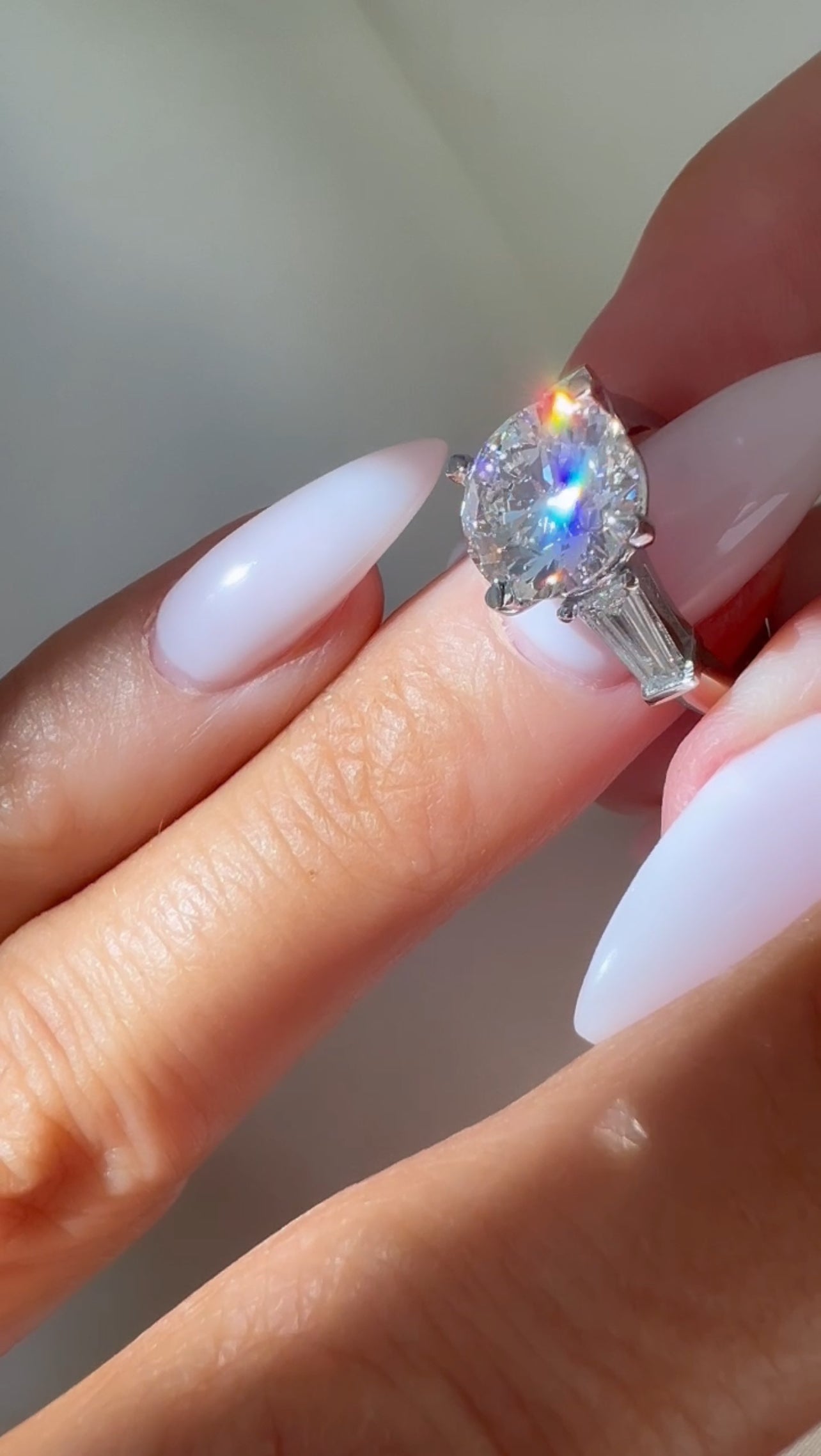 3.06CT Total Weight Round Brilliant Cut Lab Diamond Three Stone Ring Luxury Diamonds