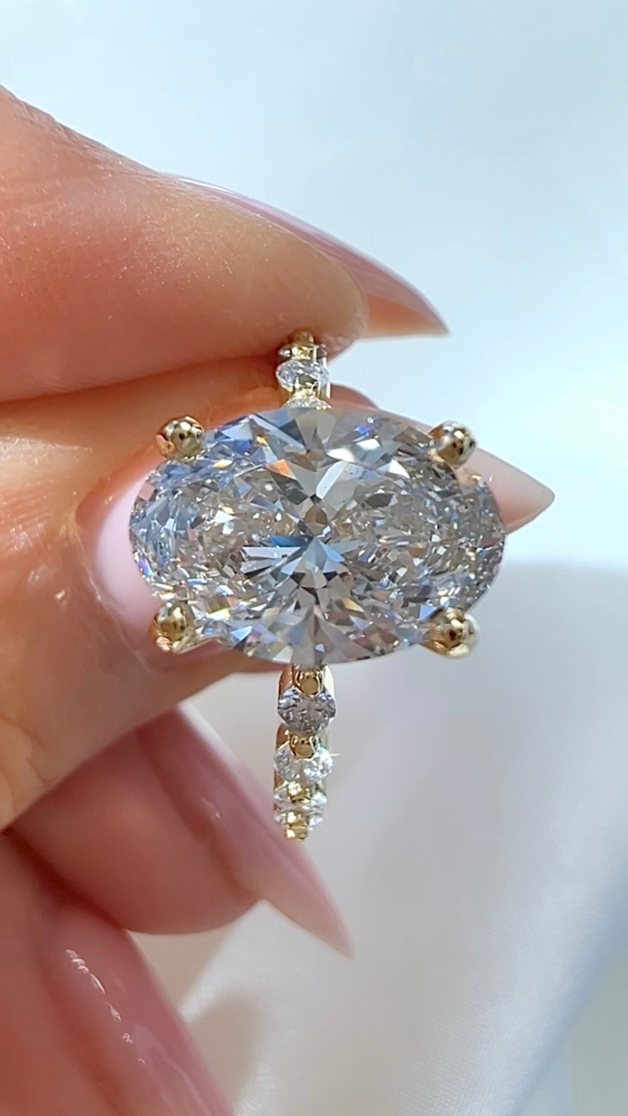 2.15CT Oval Cut Lab Diamond Ring