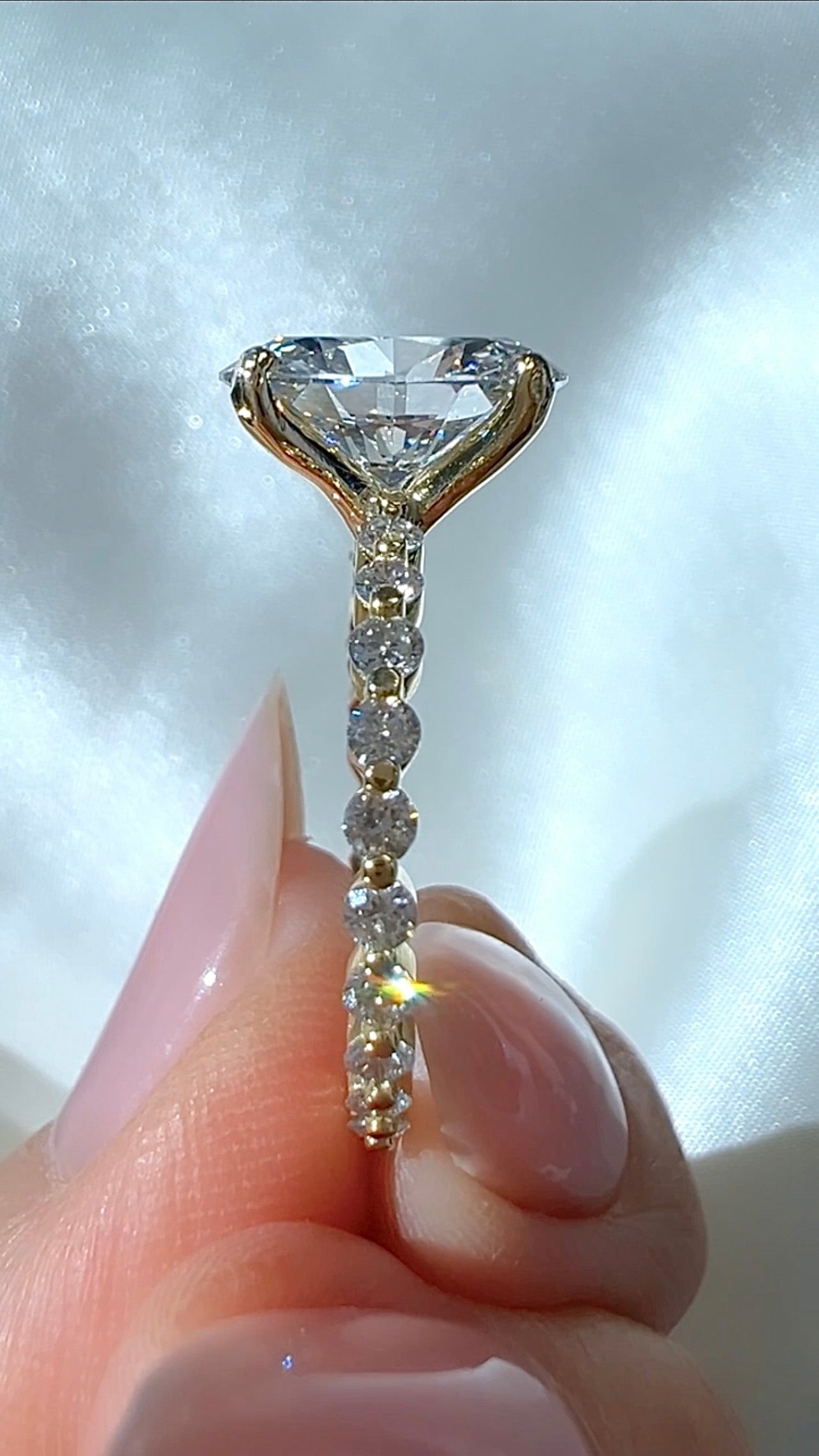 2.15CT Oval Cut Lab Diamond Ring