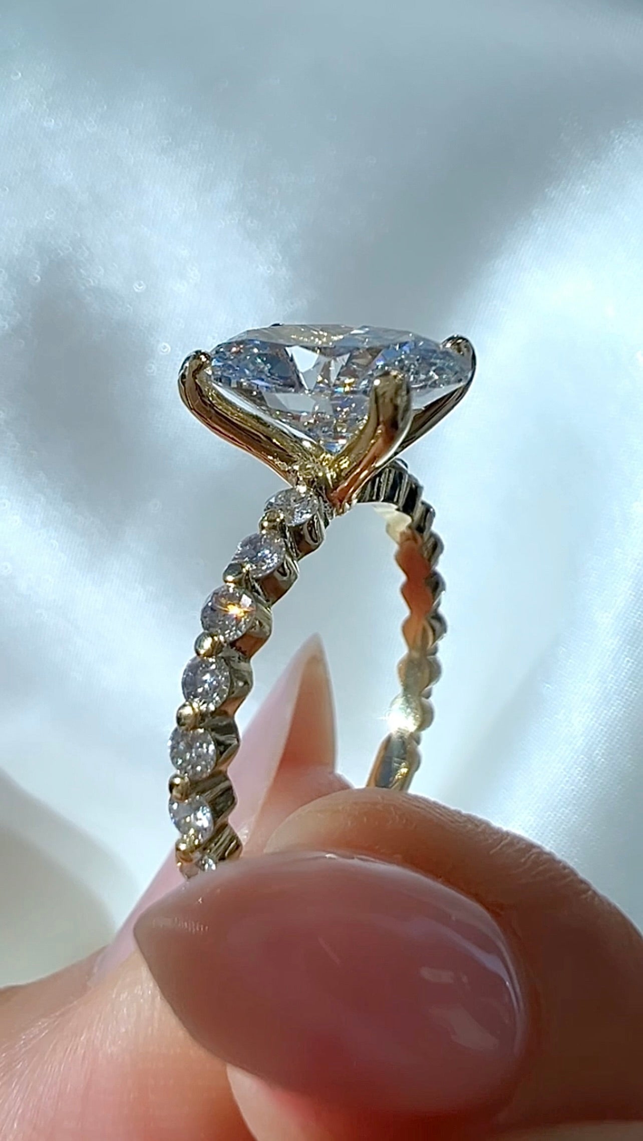 2.15CT Oval Cut Lab Diamond Ring