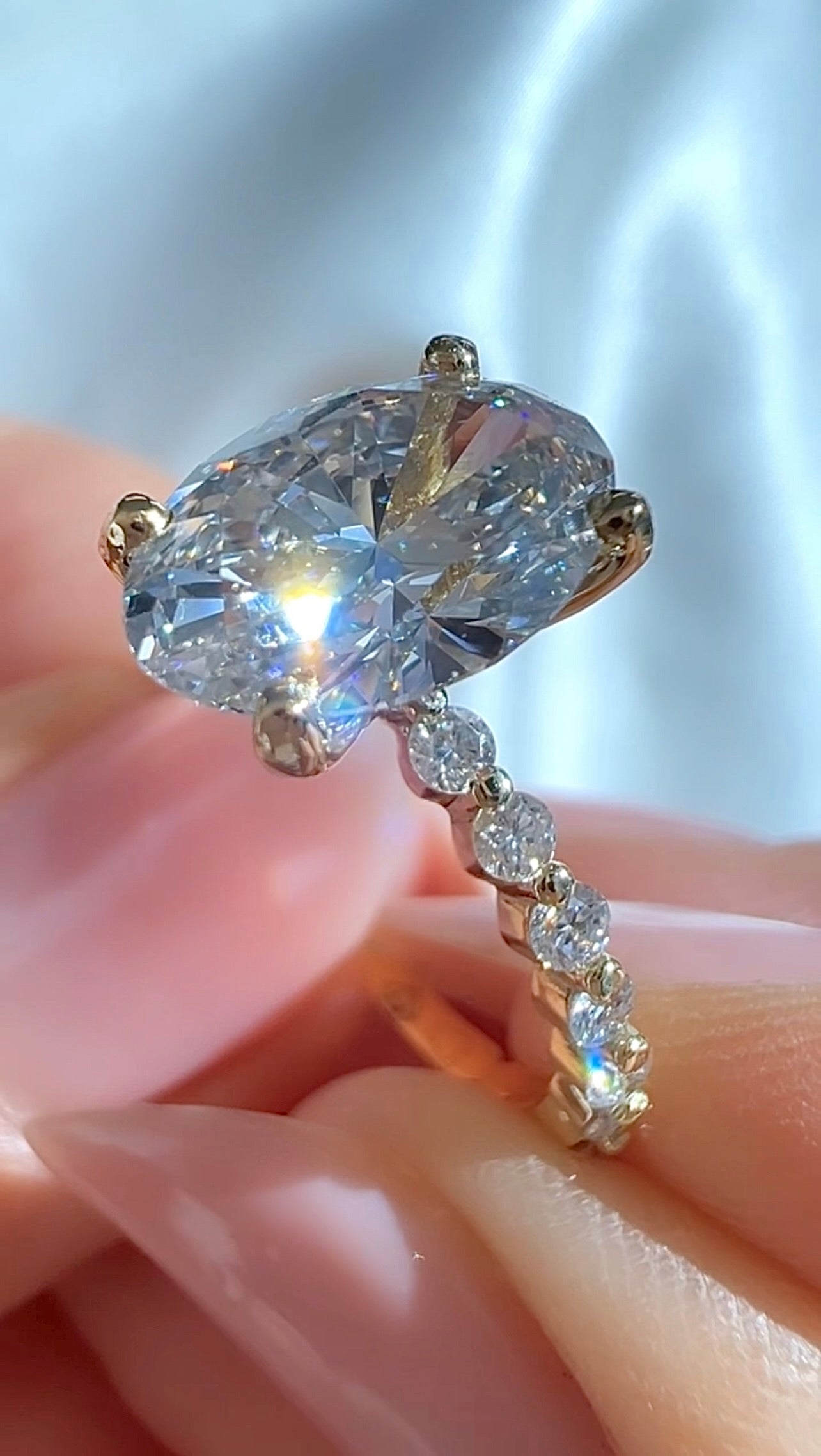 2.15CT Oval Cut Lab Diamond Ring