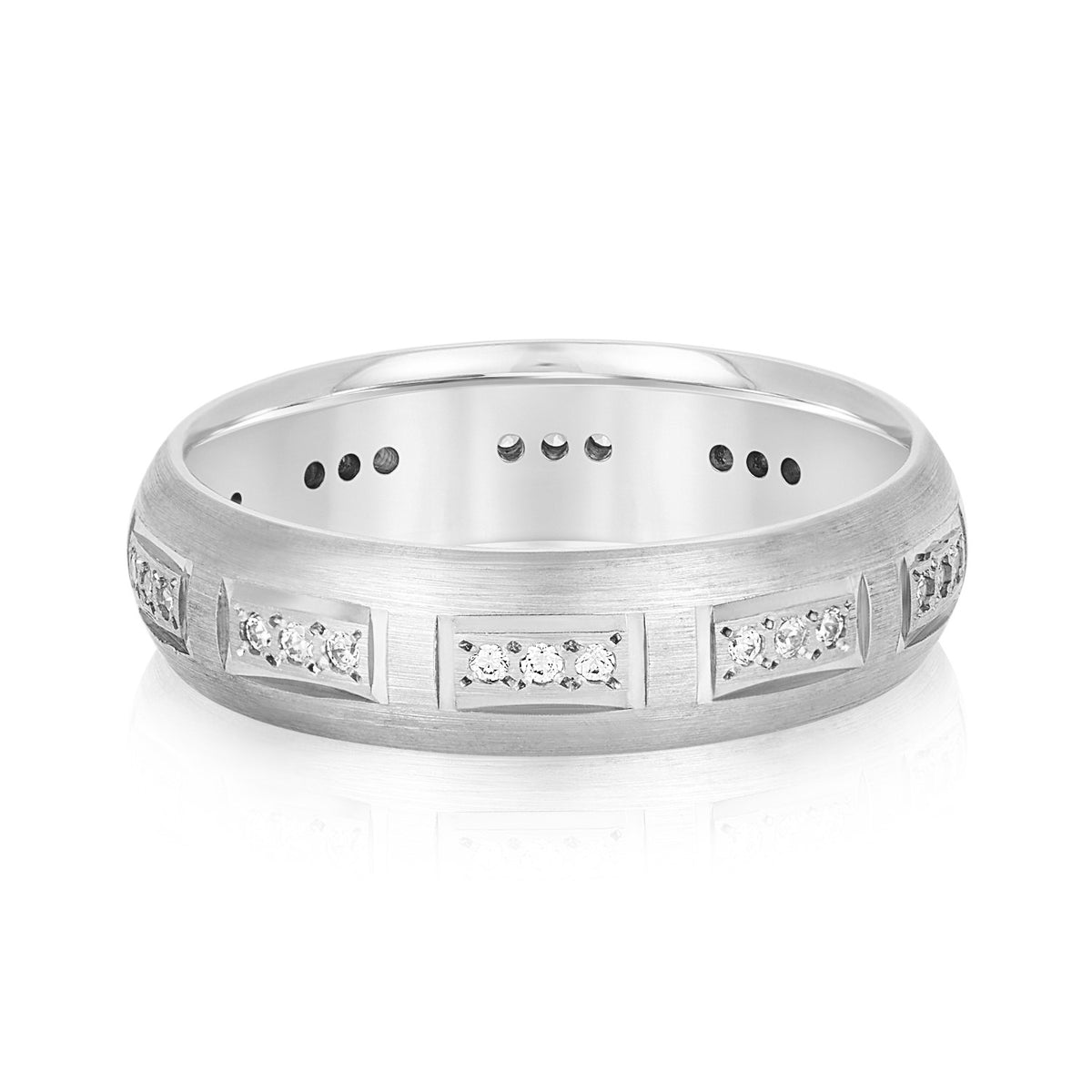 HEAVY WT MENS BAND W/DIA / ND18253H