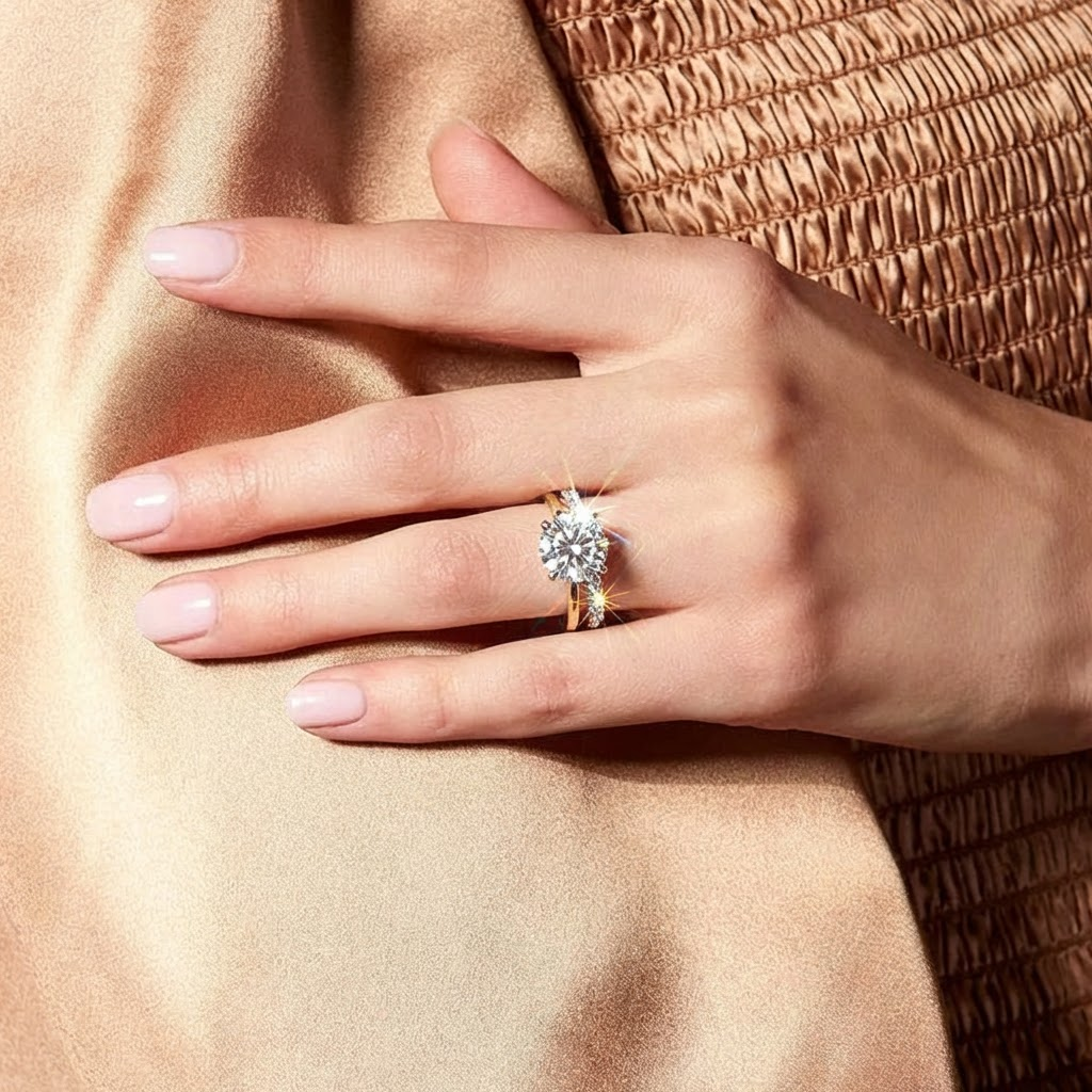 lab grown diamond engagement ring