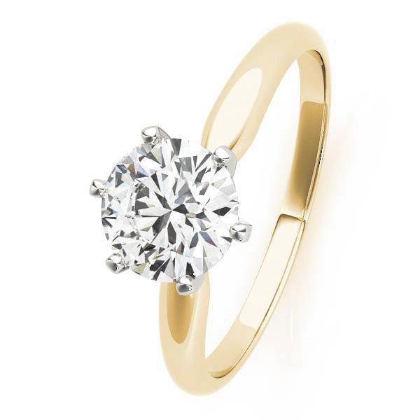 LUX-F1620-1.00 Round Brilliant Cut Six Prong Classic Solitaire