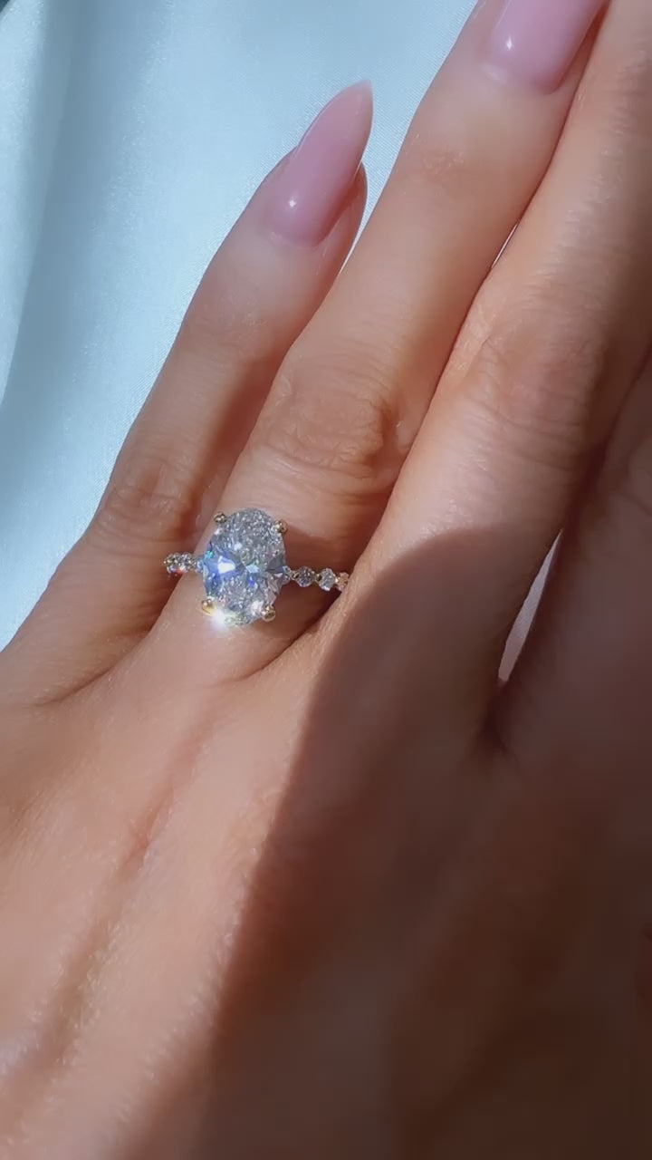 2.15CT Oval Cut Lab Diamond Ring