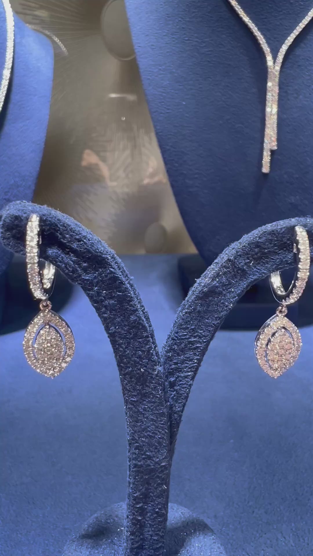 1CTW Pavé Natural Diamond Marquise Shape Earrings