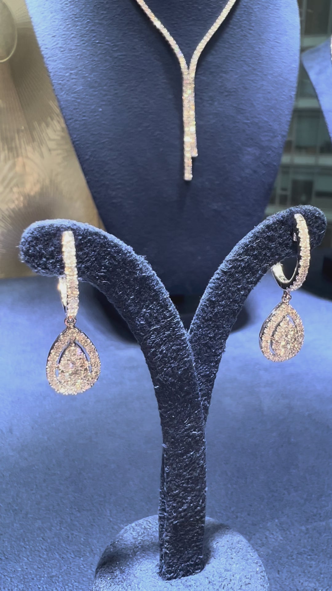 1CTW Pavé Natural Diamond Teardrop Earrings