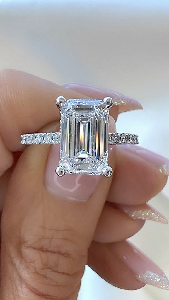 Emerald pave band clearance