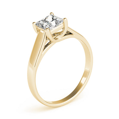 This Lucida princess cut solitaire engagement ring emphasize the center diamond of your choice.