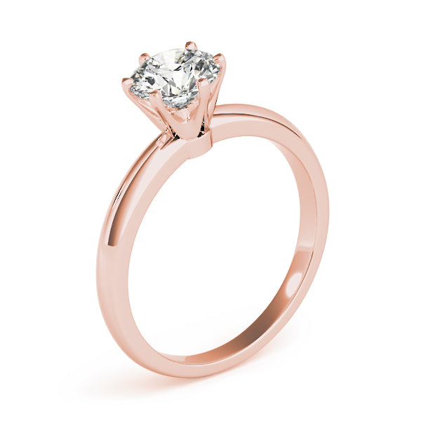  six-claw solitaire  Pink gold