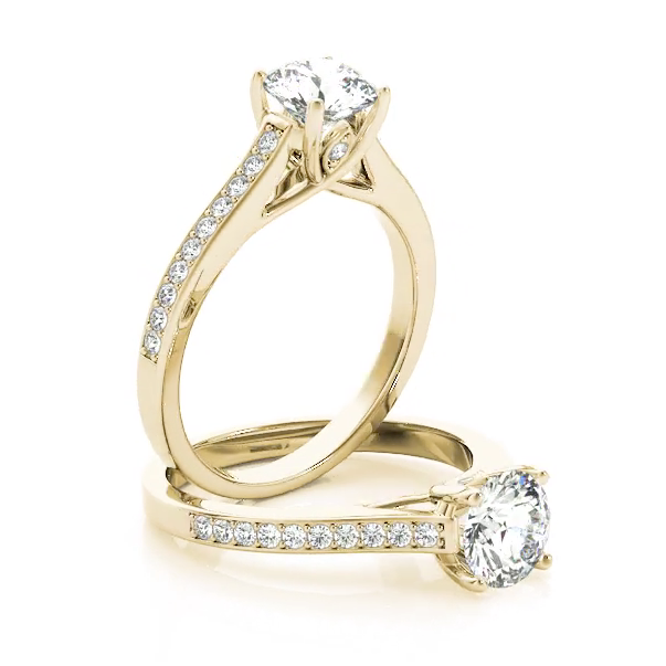 Yellow gold engagement ring