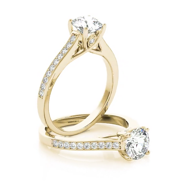 Yellow gold engagement ring