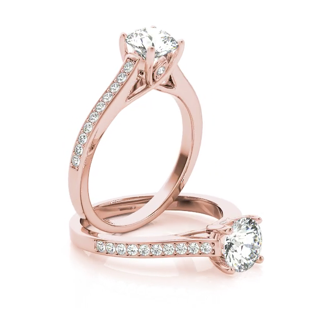 Pink Gold Engagement Ring