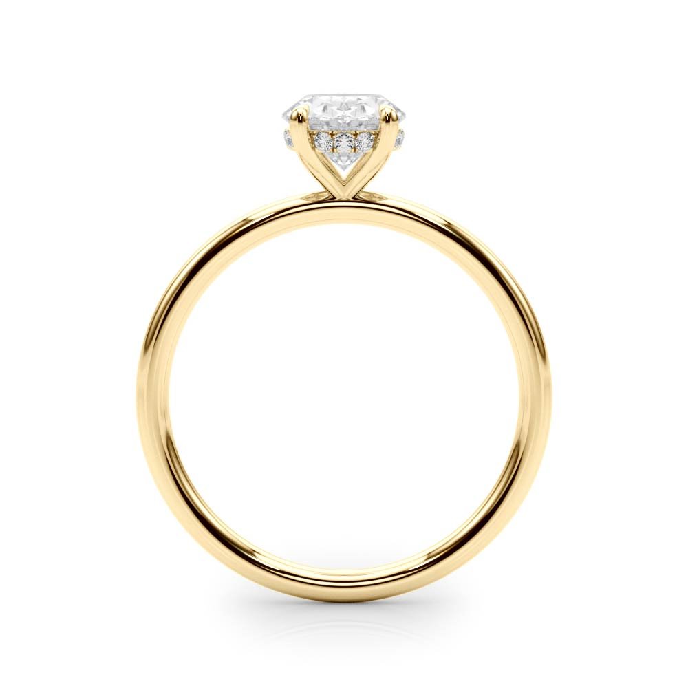 LUX-51157-E Oval Cut Hidden Halo Solitaire Engagement Ring Luxury Diamonds