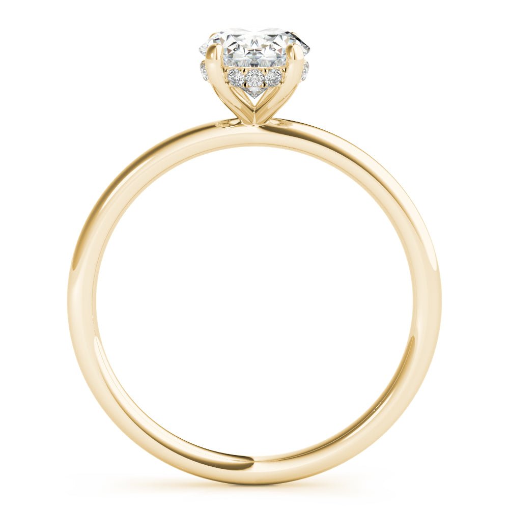 LUX-51157-E Oval Cut Hidden Halo Solitaire Engagement Ring Luxury Diamonds