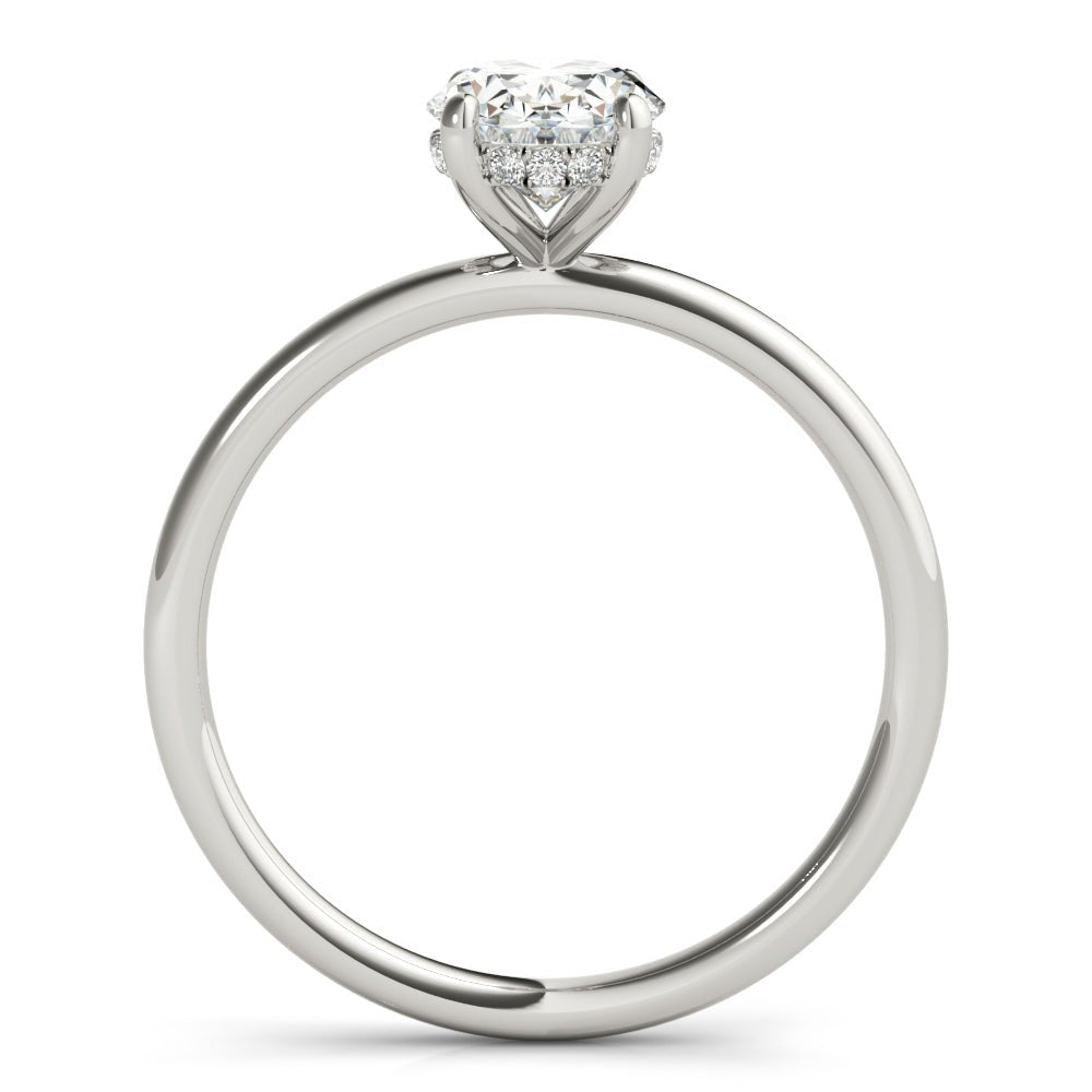 LUX-51157-E Oval Cut Hidden Halo Solitaire Engagement Ring Luxury Diamonds