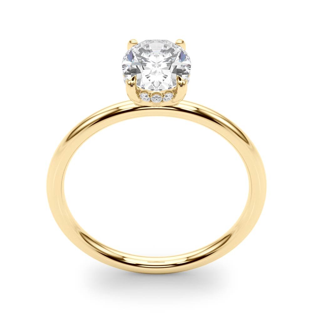 LUX-51157-E Oval Cut Hidden Halo Solitaire Engagement Ring Luxury Diamonds