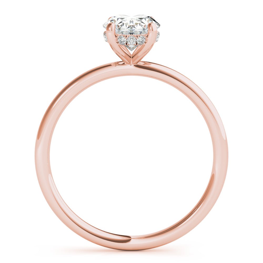 LUX-51157-E Oval Cut Hidden Halo Solitaire Engagement Ring Luxury Diamonds