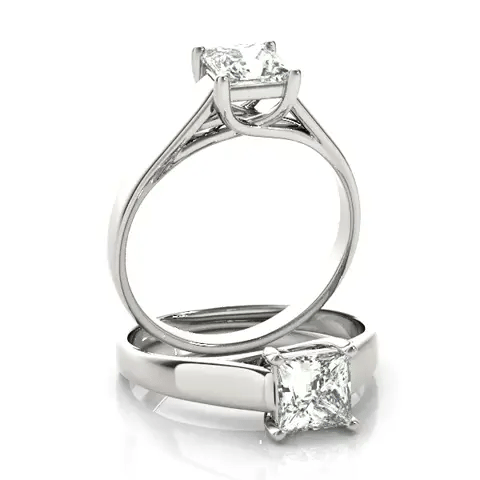 LUX-83765-1 Princess Cut Lucida Classic Solitaire