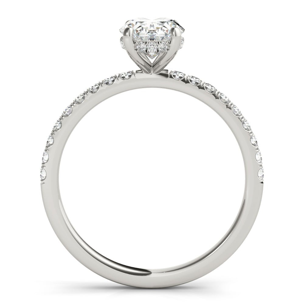 LUX-51162-E Oval Cut Hidden Halo Pave Engagement Ring Luxury Diamonds