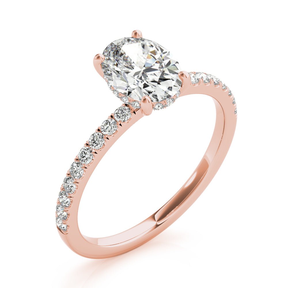 LUX-51162-E Oval Cut Hidden Halo Pave Engagement Ring Luxury Diamonds