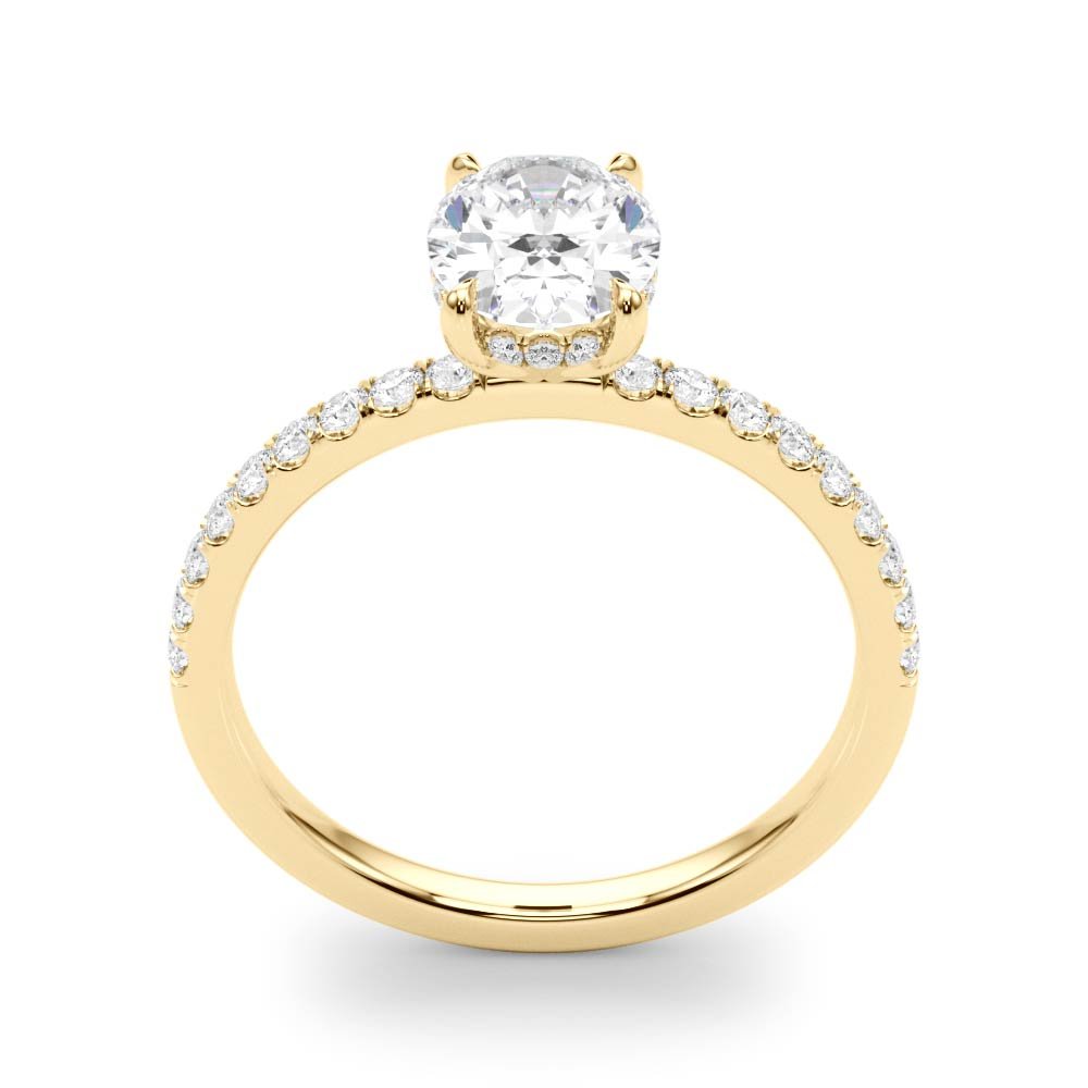 LUX-51162-E Oval Cut Hidden Halo Pave Engagement Ring Luxury Diamonds