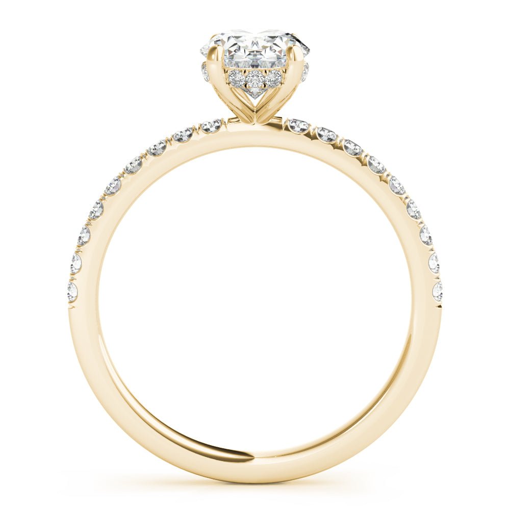 LUX-51162-E Oval Cut Hidden Halo Pave Engagement Ring Luxury Diamonds