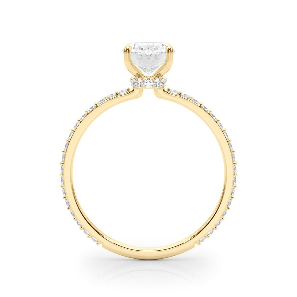 LUX-85297 Oval Cut Pave Engagement Ring With a Diamond Collar Luxury Diamonds